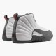 Air Jordan 12 Retro White Dark Grey   White/Dark Grey/Gym Red 130690-160