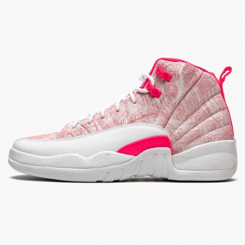 Air Jordan 12 Retro GS Arctic Pink 510815 101 Bílá/Arctic Punch-Hyper růžová WoPánské AJ12 Jordan Tenisky