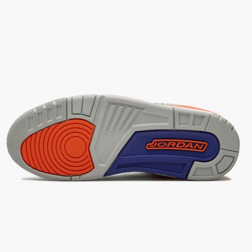 Air Jordan 3 Retro "Knicks" dámské a Pánské Běžné boty 136064 148 Bílý/ Královský Univerzita Ora AJ3 Jordan Tenisky