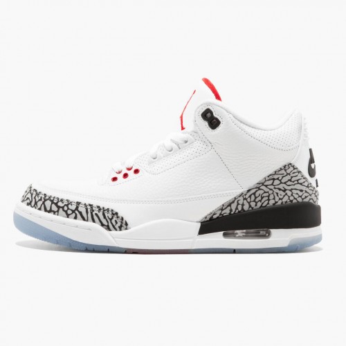 Air Jordan 3 Retro NRG "Mocha" pánské Běžné boty 923096 101 Bílý/oheň Červené-CePánskét Šedá AJ3 Jordan Tenisky