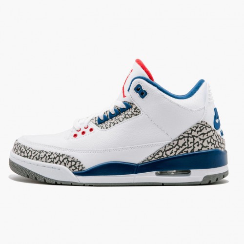 Air Jordan 3 Retro OG "True Blue" Pánské Běžné boty 854262 106 Bílý/Ohnivě červená AJ3 Jordan Tenisky