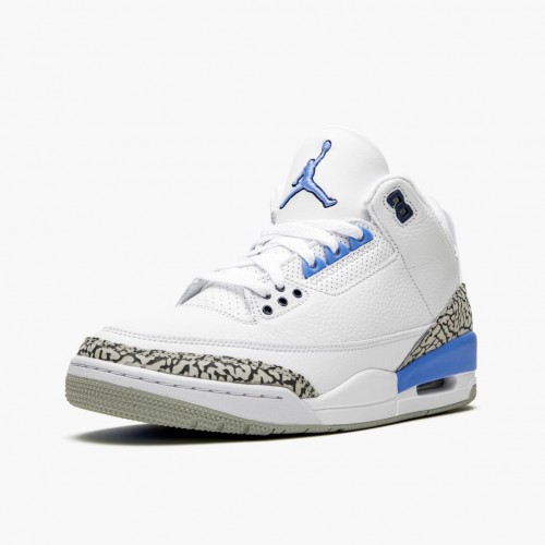 Air Jordan 3 Retro UNC dámské a Pánské Běžné boty CT8532 104 Bílý/Valor Modrý-Tech Šedá AJ3 Jordan Tenisky