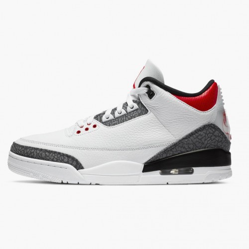 Air Jordan 3 SE DNM "Fire Red" Pánské Běžné boty CZ6433 100 Bílý/Ohnivě červená AJ3 Jordan Tenisky