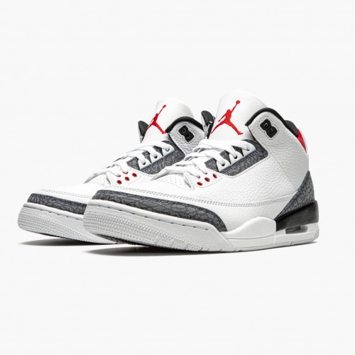 Air Jordan 3 SE DNM "Fire Red" Pánské Běžné boty CZ6433 100 Bílý/Ohnivě červená AJ3 Jordan Tenisky