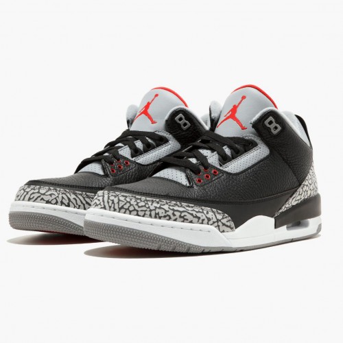Nike Air Jordan 3 Retro OG "Black/Cement" Černá/Ohnivá červeno-cementová šedáBěžné boty 854262 001 Aj3 Tenisky