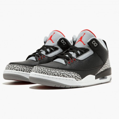 Nike Air Jordan 3 Retro OG Black/Cement Černá/Ohnivá červeno-cementová šedáBěžné boty 854262 001 Aj3 Tenisky
