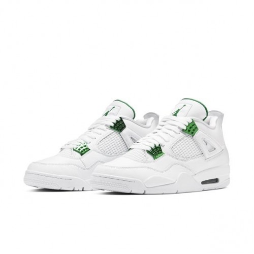 Air Jordan 4 Retro Metallic Green dámské a pánské Běžné boty CT8527 113 Bílá/stříbrná metalíza-Pine Gre AJ4 Jordan Tenisky