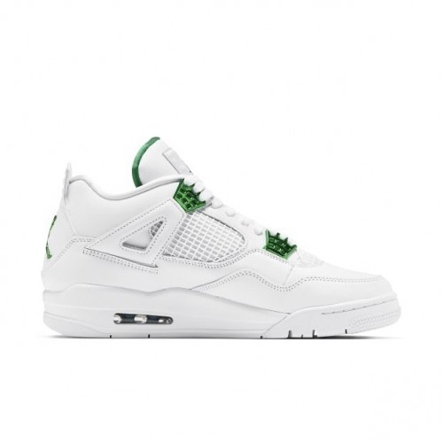 Air Jordan 4 Retro Metallic Green dámské a pánské Běžné boty CT8527 113 Bílá/stříbrná metalíza-Pine Gre AJ4 Jordan Tenisky