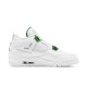 Air Jordan 4 Retro Metallic Green dámské a pánské Běžné boty CT8527 113 Bílá/stříbrná metalíza-Pine Gre AJ4 Jordan Tenisky