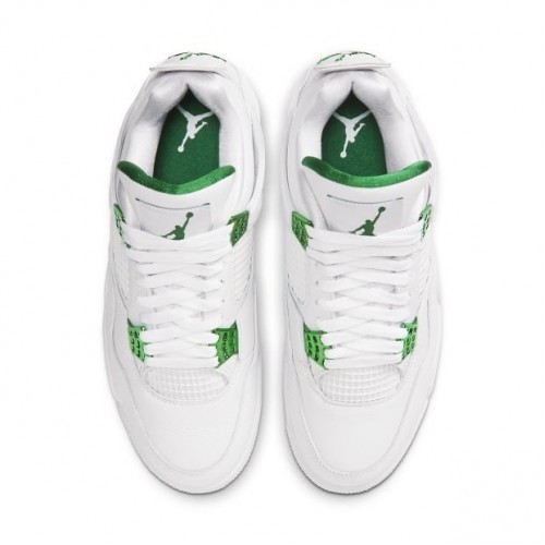 Air Jordan 4 Retro "Metallic Green" dámské a pánské Běžné boty CT8527 113 Bílá/stříbrná metalíza-Pine Gre AJ4 Jordan Tenisky