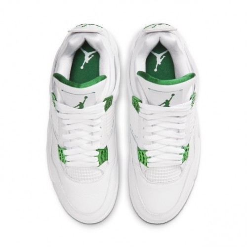 Air Jordan 4 Retro Metallic Green dámské a pánské Běžné boty CT8527 113 Bílá/stříbrná metalíza-Pine Gre AJ4 Jordan Tenisky