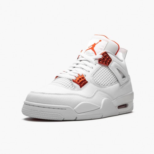 Air Jordan 4 Retro Metallic Orange dámské a pánské Běžné boty CT8527 118 Bílá/týmová oranžová-Metallic Sil AJ4 Jordan Tenisky