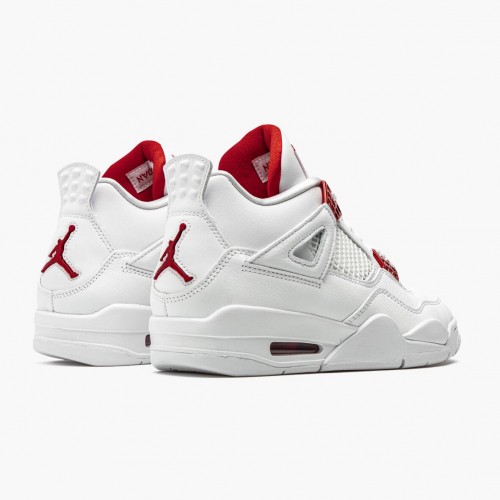 Air Jordan 4 Retro Metallic Red dámské a pánské Běžné boty CT8527 112 Bílá/stříbrná metalíza-Univers AJ4 Jordan Tenisky