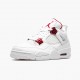 Air Jordan 4 Retro Metallic Red dámské a pánské Běžné boty CT8527 112 Bílá/stříbrná metalíza-Univers AJ4 Jordan Tenisky