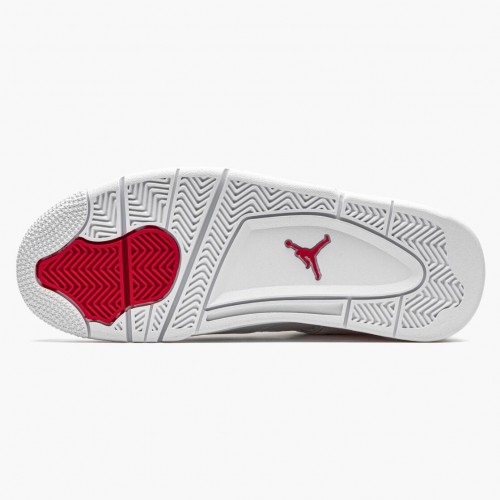 Air Jordan 4 Retro Metallic Red dámské a pánské Běžné boty CT8527 112 Bílá/stříbrná metalíza-Univers AJ4 Jordan Tenisky boty