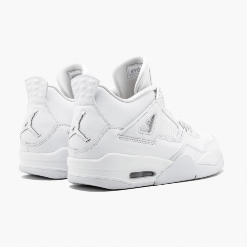 Air Jordan 4 Retro Pure Money dámské a Pánské Běžné boty 308497 100 Bílý/Kovový stříbrný AJ4 Jordan Tenisky