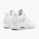 Air Jordan 4 Retro Pure Money dámské a Pánské Běžné boty 308497 100 Bílý/Kovový stříbrný AJ4 Jordan Tenisky