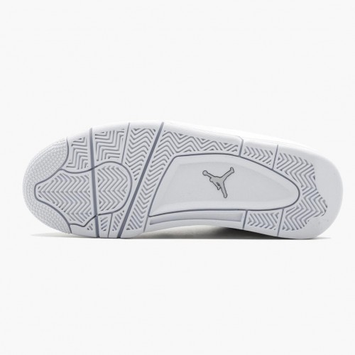 Air Jordan 4 Retro "Pure Money" dámské a Pánské Běžné boty 308497 100 Bílý/Kovový stříbrný AJ4 Jordan Tenisky