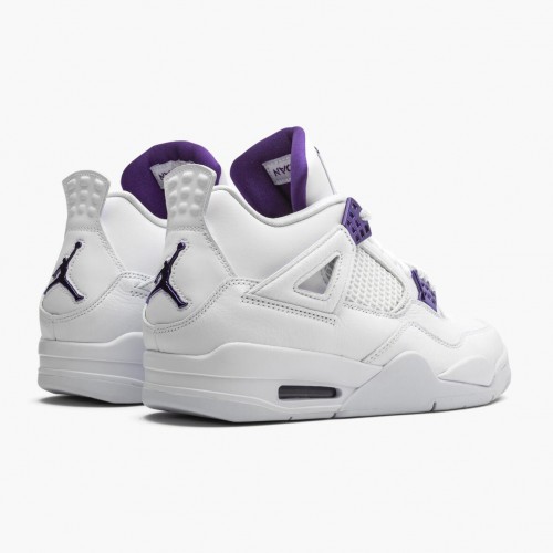 Air Jordan 4 Retro Purple Metallic dámské a Pánské Jordan Tenisky Bílá/stříbrná metalízaPu Basketbalové boty CT8527 115