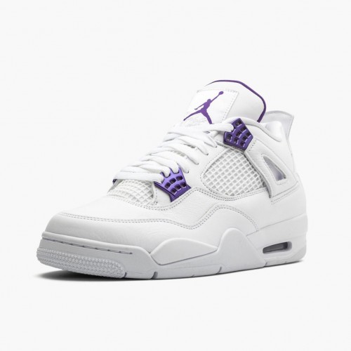 Air Jordan 4 Retro Purple Metallic dámské a Pánské Jordan Tenisky Bílá/stříbrná metalízaPu Basketbalové boty CT8527 115