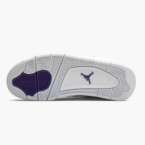 Air Jordan 4 Retro "Purple Metallic" dámské a Pánské Jordan Tenisky Bílá/stříbrná metalízaPu Basketbalové boty CT8527 115