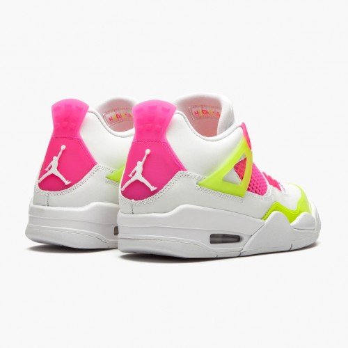 Air Jordan 4 Retro White Lemon Pink dámské a pánské Běžné boty CV7808 100 Bílá/citronová Venom/Růžový Blast AJ4 Jordan Tenisky