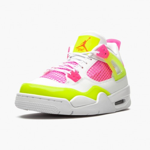 Air Jordan 4 Retro White Lemon Pink dámské a pánské Běžné boty CV7808 100 Bílá/citronová Venom/Růžový Blast AJ4 Jordan Tenisky