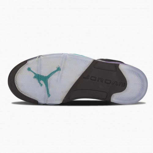 Air Jordan 5 Retro "Black Grape" dámské a pánské Běžné boty Černá/Nový Emerald-Grape Ice 136027 007 AJ5 Jordan Tenisky