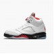 Air Jordan 5 Retro Fire Red Silver Tongue True White/Fire Red/Black  DA1911-102