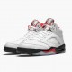 Air Jordan 5 Retro Fire Red Silver Tongue True White/Fire Red/Black  DA1911-102