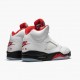 Air Jordan 5 Retro Fire Red Silver Tongue True White/Fire Red/Black  DA1911-102