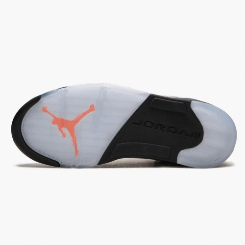 Air Jordan 5 Retro "International Flight" dámské a Pánské Běžné boty Sail/Závodní modrá-Cone-Černá 136027 148 AJ5 Jordan Tenisky