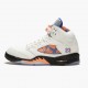 Air Jordan 5 Retro International Flight Sail/Racer Blue-Cone Black  136027-148