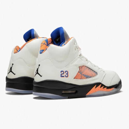 Air Jordan 5 Retro International Flight Sail/Racer Blue-Cone Black  136027-148