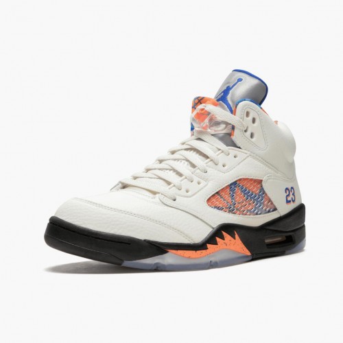 Air Jordan 5 Retro International Flight Sail/Racer Blue-Cone Black  136027-148