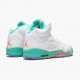 Air Jordan 5 Retro Light Aqua dámské a Pánské Běžné boty Bílý/Karmínový puls-Aqua 440892 100 AJ5 Jordan Tenisky