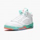 Air Jordan 5 Retro Light Aqua dámské a Pánské Běžné boty Bílý/Karmínový puls-Aqua 440892 100 AJ5 Jordan Tenisky