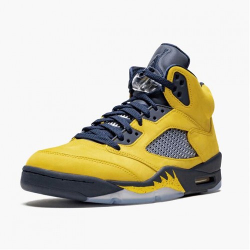 Air Jordan 5 Retro Michigan 2019 AmarilloCollege Navy Amarillo/College Navy-Amarillo CQ9541-704