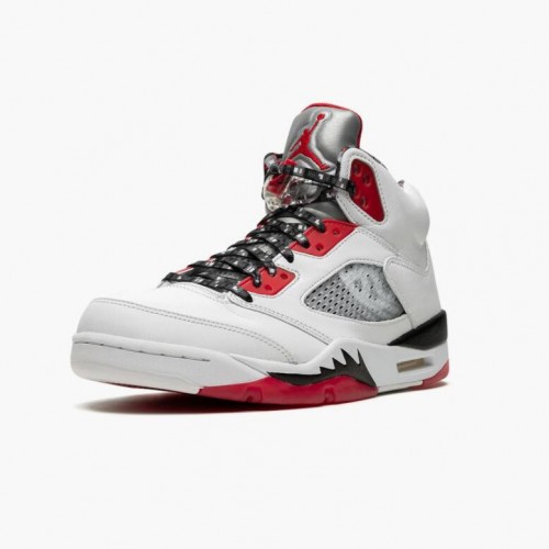 Air Jordan 5 Retro Quai 54 2021 White/University Red/Black DJ7903-106