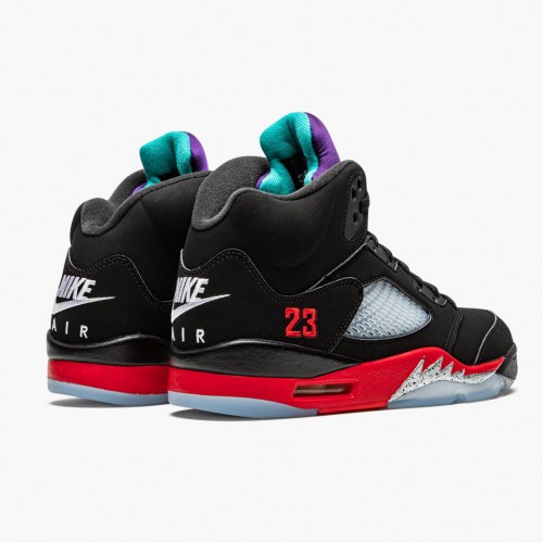 Air Jordan 5 Retro Top 3 Black/Fire Red/Grape Ice New E  CZ1786-001
