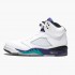 Nike Air Jordan 5 Retro "Grape" Bílý/New Emerald-Grp Ice-Blk pánské Běžné boty 136027 108 AJ5 Tenisky