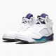 Nike Air Jordan 5 Retro Grape Bílý/New Emerald-Grp Ice-Blk pánské Běžné boty 136027 108 AJ5 Tenisky