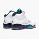 Nike Air Jordan 5 Retro Grape Bílý/New Emerald-Grp Ice-Blk pánské Běžné boty 136027 108 AJ5 Tenisky boty