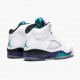 Nike Air Jordan 5 Retro Grape Bílý/New Emerald-Grp Ice-Blk pánské Běžné boty 136027 108 AJ5 Tenisky