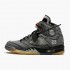 OFF-Bílý x Air Jordan 5 Retro SP 'Muslin' Černá/Muslin-Fire Červené Běžné boty CT8480 001 AJ5 Tenisky