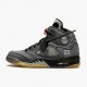 OFF-Bílý x Air Jordan 5 Retro SP Muslin Černá/Muslin-Fire Červené Běžné boty CT8480 001 AJ5 Tenisky