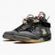 OFF-Bílý x Air Jordan 5 Retro SP Muslin Černá/Muslin-Fire Červené Běžné boty CT8480 001 AJ5 Tenisky