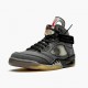 Air Off-White X Air Jordan 5 Retro SP Muslin Black/Muslin Fire Red  CT8480-001