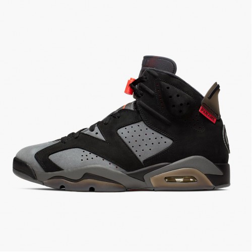 Air Jordan 6 Retro PSG Paris Saint-Germain dámské a Pánské Běžné boty CK1229 001 Iron Šedá/InfraČervené 23-Černá AJ6 Černá Jordan Tenisky