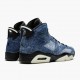 Air Jordan 6 RetroWashed Denim dámské a Pánské Běžné boty CT5350-401 Černá-Sail/Varsity Červené AJ6 Černá Jordan Tenisky